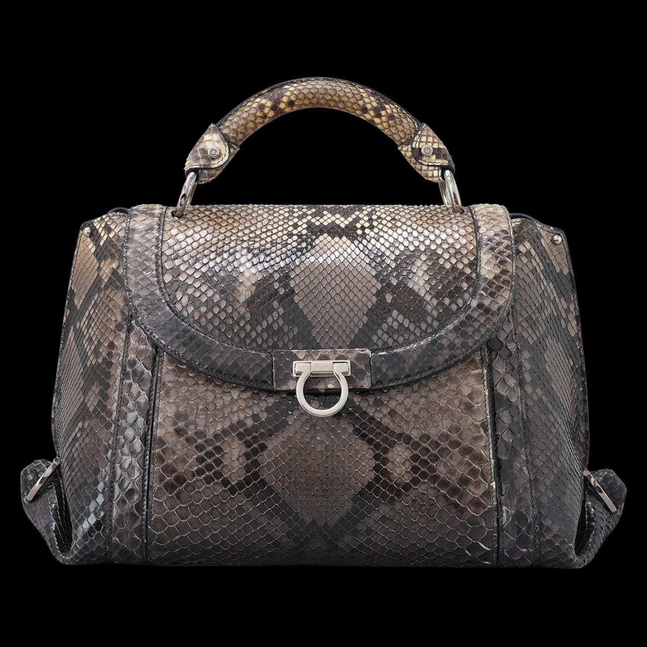 FERRAGAMO(USED)페레가모 소피아 파이톤 토트백